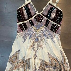 Free People Cream Lace-Trimmed Garment